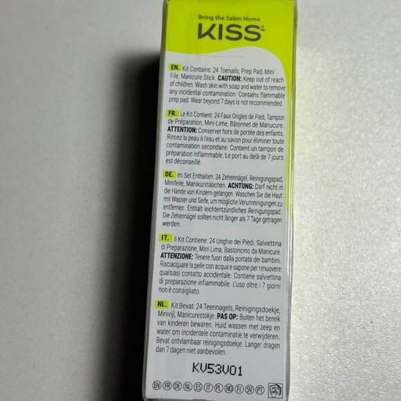 NEW Kiss inPRESS Press On Toe Nails - Picture 4 of 6